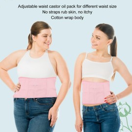 Aceite de Ricino Orgánico Lavable Cintura Cuello Paquete de Aceite de Ricino Conjunto Envoltura de Aceite de Ricino Reutilizable para el Sueño Desintoxicación del Hígado Tiroides