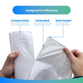 Reli. SuperValue 2-4 Gallon Trash Bags | 400 Count | Small | Clear Multi-Use Garbage Bags