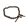 Hawaiian Kukui Nut Leis Beads Necklaces with Hand Painted Flower