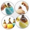 Mikinona 3pcs Refillable Ceramic Essential Oil Bottles with Dropper Travel