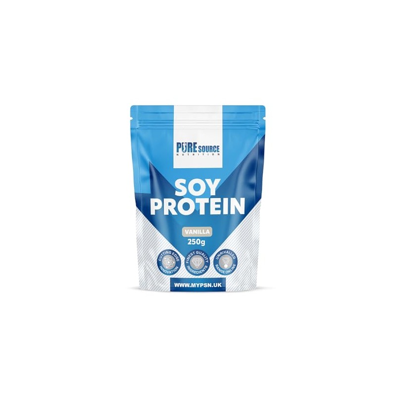 Pure Source Nutrition Soy Protein Isolate Powder (90% Protein) 250g