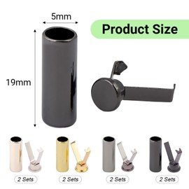 Cord End Cap, Cord Locks for Shoelaces - Cord End for Purrs Shoelaces, Paracord Accessories, Shoelace Closure, Smartpieces Shoelaces, Aluminum DIY Replacement Shoelaces Tips, Gold, silver, bronze,