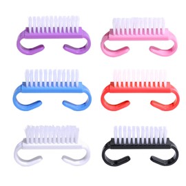 YPYMOD 6-Piece Set Nail Brushes, Plastic Handle, Nail Cleaning Tool for Nail Art, Hand Cleaning Brush, Daily Cleaning Wash 6.4 x 3.5 x 1.6 cm