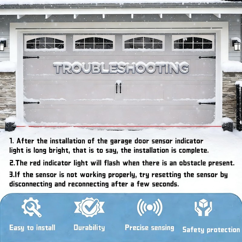 Garage Door Sensors, Replacement for Genie/Overhead Garage Door sensors, GSTB-R