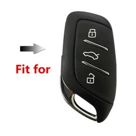 Happyit Honeycomb Pattern Silicon Car Key Cover Cases for Roewe RX3 RX8 ERX5 RX5 I6 I5 MG4 MG5 MG6 MG ZS EV HS EHS ZX GT 3 Buttons (Blue)