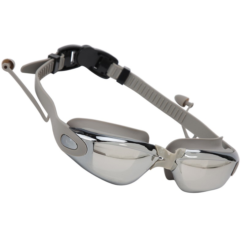 Waterproof Anti Fog Swimming Goggles Electroplating AntiUV Glasses with Earplug