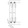 Gedotec Furniture Sliding Door Fitting for Sliding Doors Anodised Aluminium