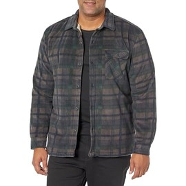 Unionbay Men's Woodsman Microfleece Lined Flannel Shirt Jacket, Flint, X-Large