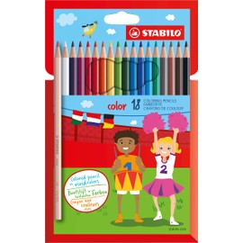 Colouring Pencil - STABILO color - Wallet of 18 - Assorted Colours