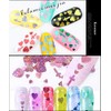 Heart Shaped Hologram Cross Holo 12 Color Set Leather Finish
