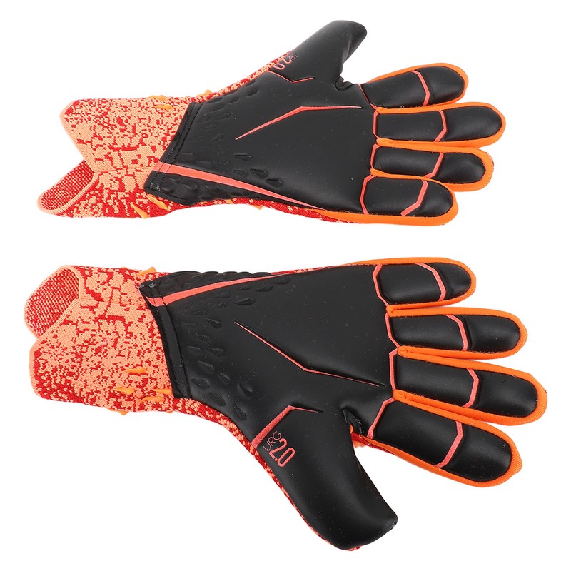 2pcs Soccer Gloves Nylon Polyurethane Fiber Latex Breathable Strong Grip
