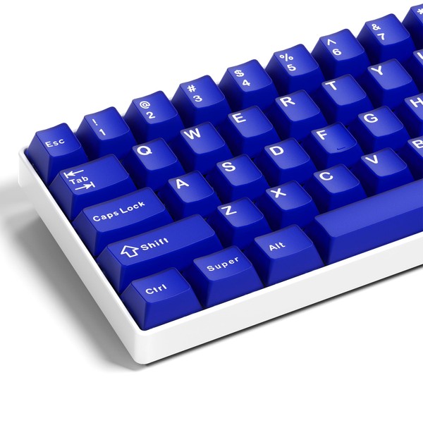 GMKWTL XVX Blue Keycaps, Double Shot PBT Keycap Set with
