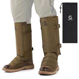 Gonex Polainas de serpiente, protectores de serpientes impermeables, protección contra mordeduras de serpiente para piernas inferiores, polainas a prueba de serpientes, adecuadas para hombres y