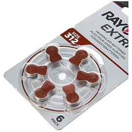 Rayovac 312 Rayovac Zinc Air Extra (Card of six Cells)