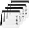 Zeawavsl Zip Pockets, Airplane Liquid Bags - Pack of 4,
