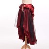 BLESSUME Victorian Ruffle Bustle Skirt/Cape (Red)