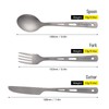 TOMSHOO Titanium 3 Piece Cutlery Set Lightweight Spoon Fork Cutter