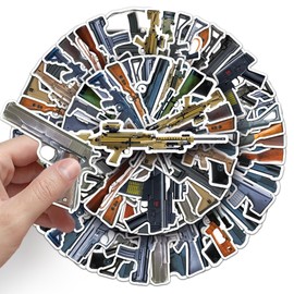 Realistic Firearm Sticker Set, Survival Game, Military, Waterproof Seal Collection