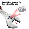 WISEUP Adjustable Spanner Adjustable Cr-V Forged Large Opening Wrench, TPR