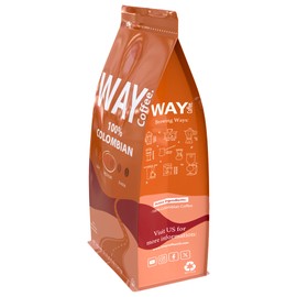 WAY Coffee Medium Roast Ground Coffee - 100% Colombian (12 Oz)