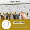 Acrylic Gold Pants Hangers with Adjustable Clips 10 Pack, Non-Slip