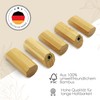 luXva® Bamboo Wall Hooks, Pack of 5, Stylish Wooden Coat