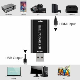 Digitnow! Audio Video Capture Cards 4K 1080P HDMI to USB 2.0 Record to DSLR Camcorder Cam