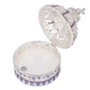 Metal Trinket Box Purple Crown Shape Shiny Elegant Exquisite Zinc