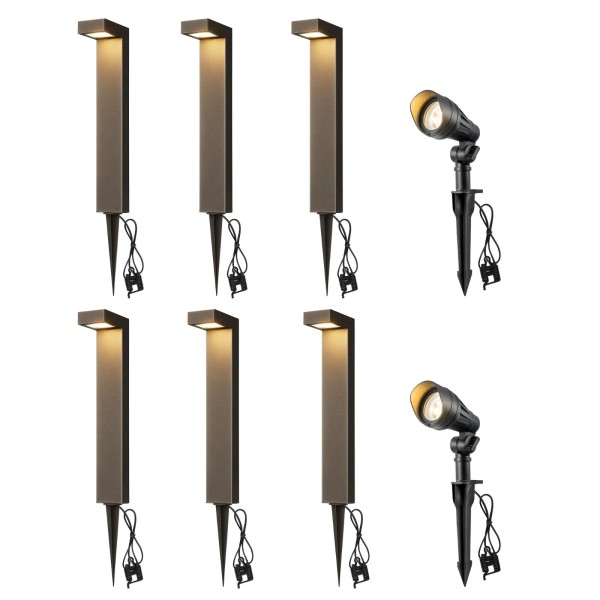 EDISHINE Low Voltage Landscape Lights Kit,3.2W 240LM Spotlight,Yard Garden Path