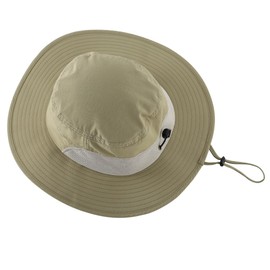 Connectyle Men's Outdoor UPF 50+ Safari Hat, Adventure Hat, Wide Brim, UV Protection, Sun Hat, Fishing, dark khaki, Free size