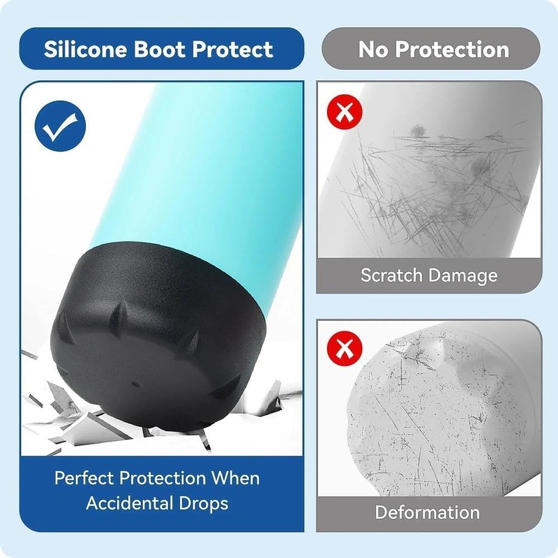 Prurex Silicone Water Bottle Boot - Bottom Protector Cover for
