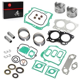Oversize 0.25mm Piston & Ring Gasket Seal Top End Rebuild Kit Compatible with EZGO 4 Cycle Gas Golf Cart 350cc EH35C MCI Fuji Robin Engine 1996-2008