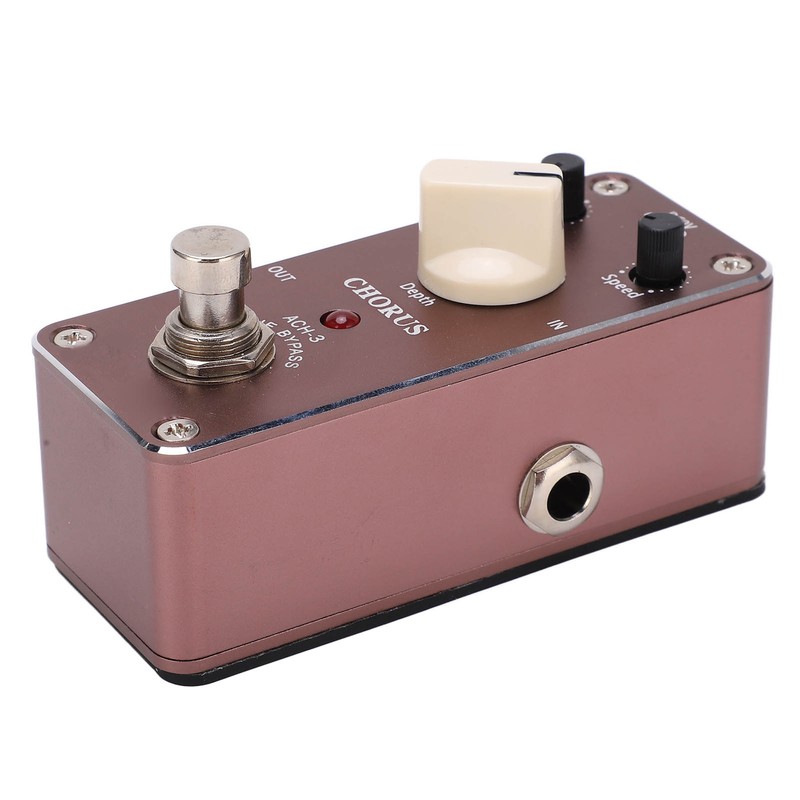 Chorus Effect Metal Guitar Monoblock Effector Pedal with LED Indicator