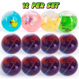 ArtCreativity Galaxy Slime Toys for Kids, Set of 12 Slime Party Favors for Kids - Includes 8 Galaxy and 4 Clear Slime Balls with Charms Inside - Galaxy Party Supplies and Goodie Bag Stuffers