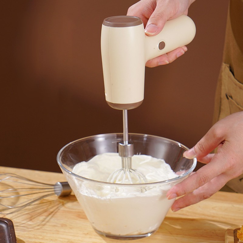Handheld Electric Egg Beater Strong Power Rechargeable Cordless Cream Baking