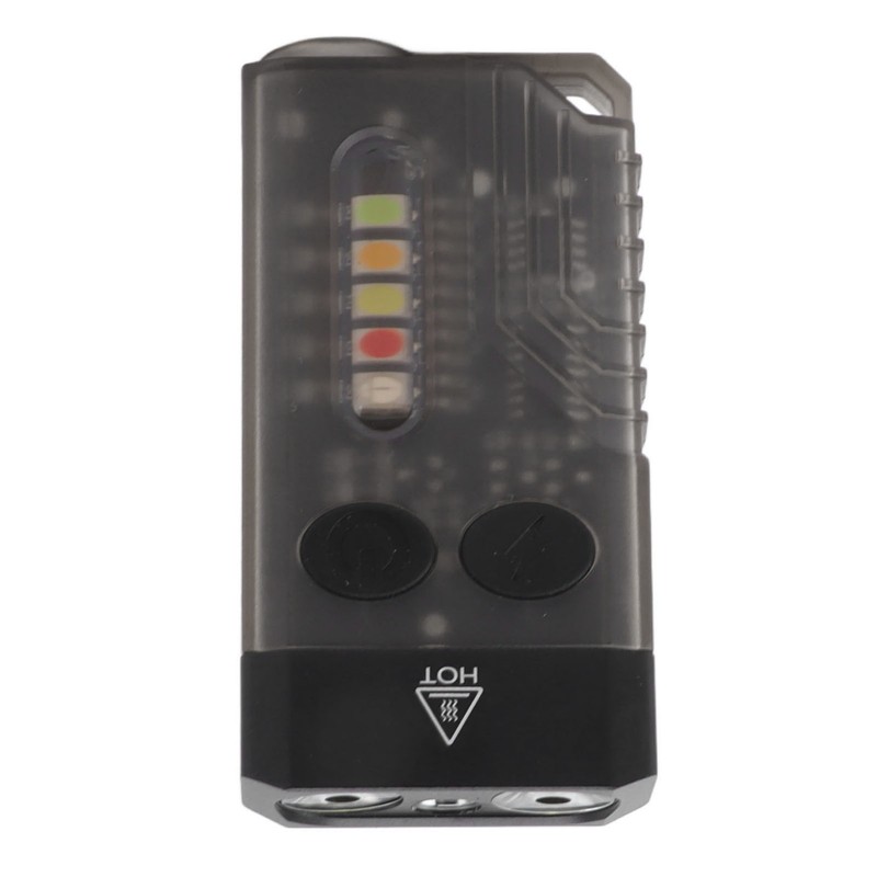 Mini Flashlight Portable Rechargeable Buzzer Alarm Keychain Light for Camping