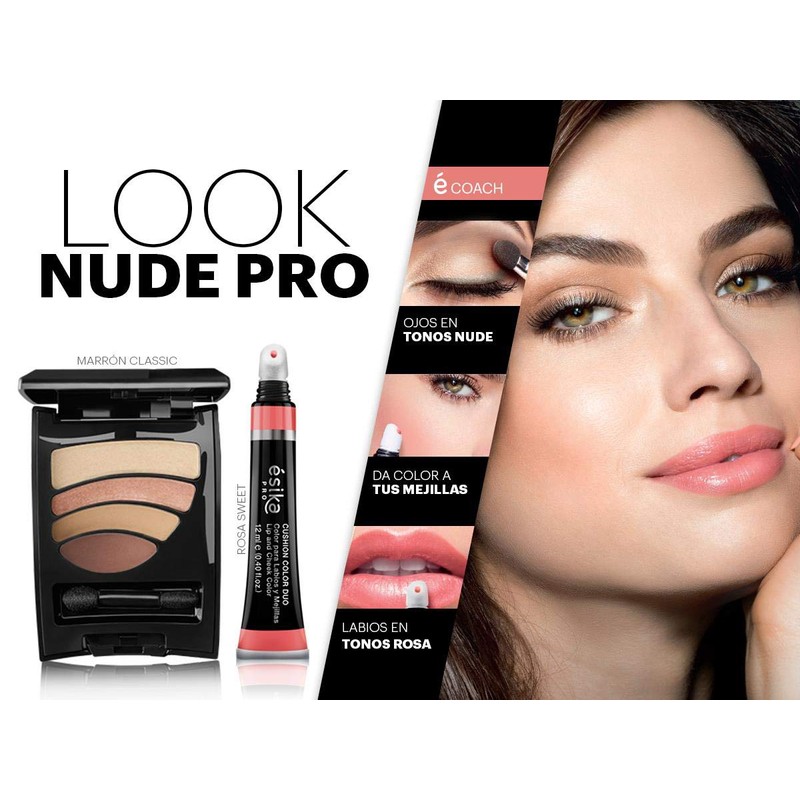 Esika Pro Sombras HD 4 Shadows Palette, Matte and Satin