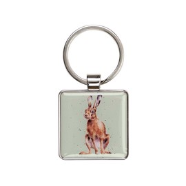 Wrendale Designs Keyring with Rabbit Motif "Golden Hour", Stone, 40 mm x 80 mm, stone