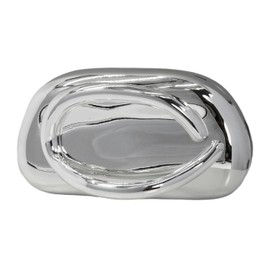 GSYPS Women Evening Clutch Purse Metal Handle Acrylic Purse Unique Shoulder Bag Causal Handbags for Bride Party Wedding A-Silver