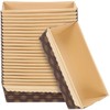 Housoutil 25 Moldes De Pan De Papel Café Rectangular, Papel