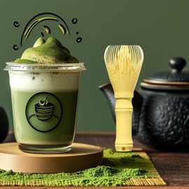 Matcha Tea Whisk - Traditional Matcha Whisk | Green Tea Powder Mixer Brush Kitchen Utensils and Gadgets Mixing Tool Accessory for Home