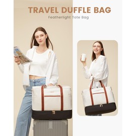 LOVEVOOK Travel Duffle Bags for Women, 45L weekender bags carry on, personal item travel bag with Toiletry, hospital for women labor delivery overnight bag, gym