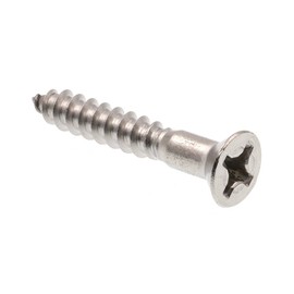 Prime-Line 9035645 Flat Head Phillips Drive Wood Screw (25 Pack), #10 X 1-1/4 in, Grade 18-8 Stainless Steel