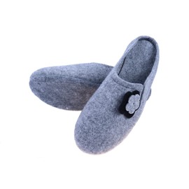 Women's Winter Slippers - Warm Slippers Women Made of Wool Felt - Felt Slippers Women - Women's Winter Slippers - Warm Slippers Women's Felt, Grey felt