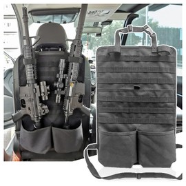 2 Pack Tactical Car Seat Back Organizer | Truck Gun Rack | Molle Panel for Vehicle Hunting Accessories, Tools, Gears Storage Universal Fits Truck SUV Pickup