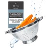 Sabatier Professional Stainless Steel Colander - Heavy-Duty, Durable & Dishwasher-Safe