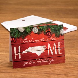 Fox Valley Traders Custom Home State Christmas Card set of 20, North Carolina