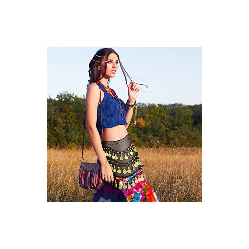 Sureio - 4 accesorios de disfraz gitana, accesorios de danza