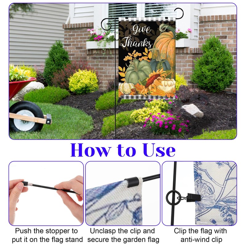 5 Pcs Garden Flag Clips Anti Wind, Clips for Garden