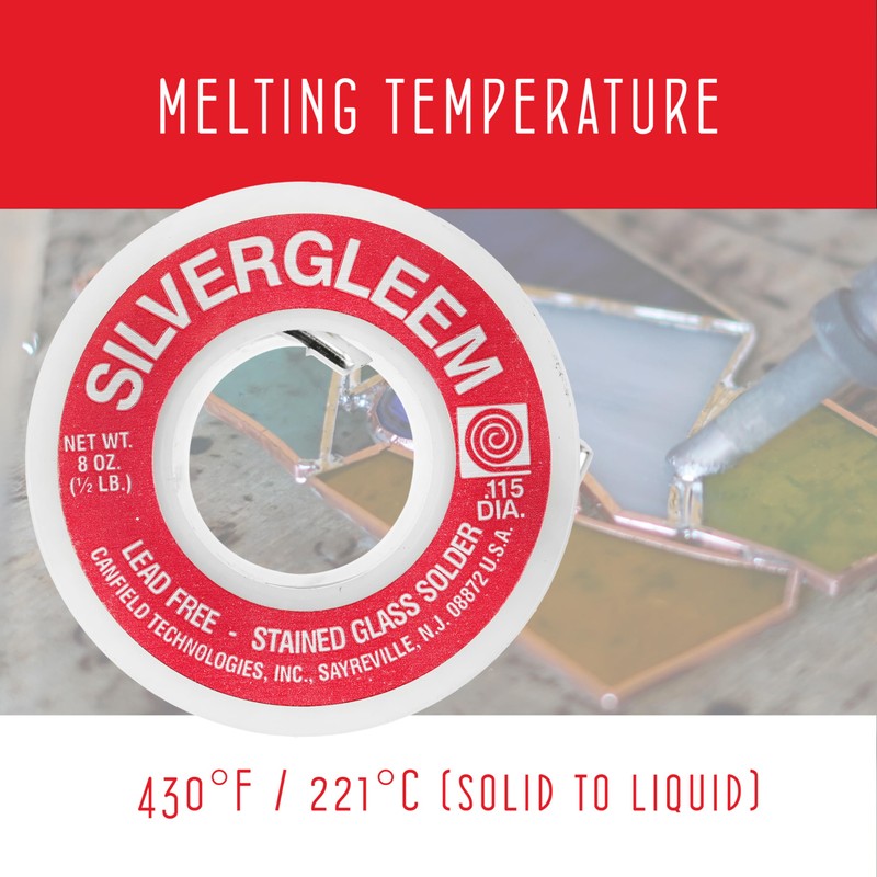 Canfield Silvergleem Lead Free Silver Solder Wire for Stained Glass
